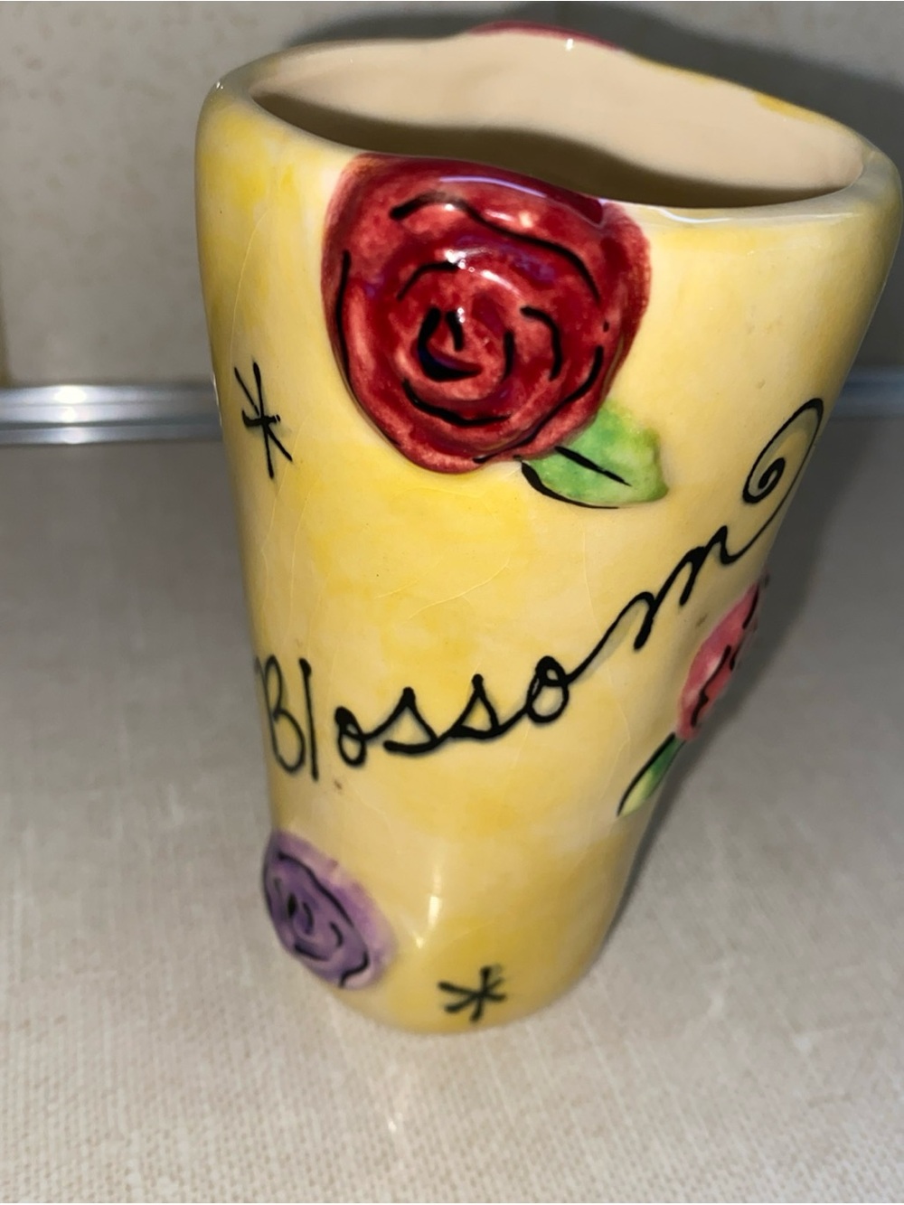 Julia Junkin Hand Painted Ceramic Vase Blossom Mini Bud Vase